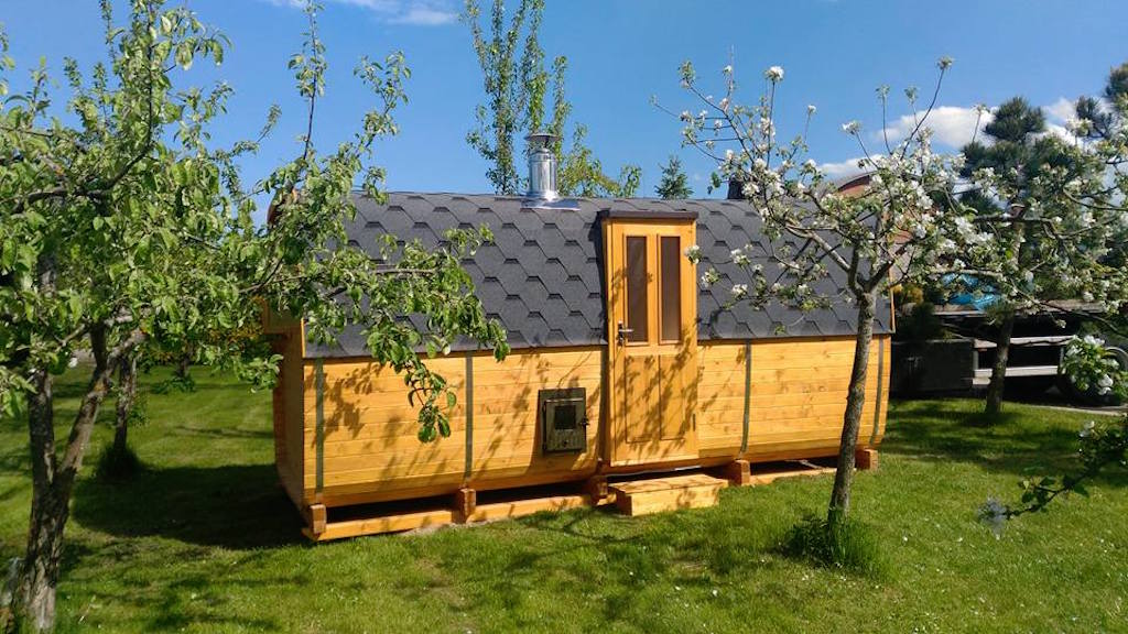 5 м овальная баня-бочка