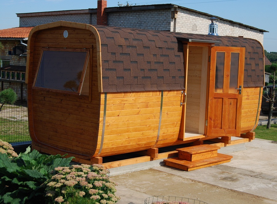 5 м овальная баня-бочка