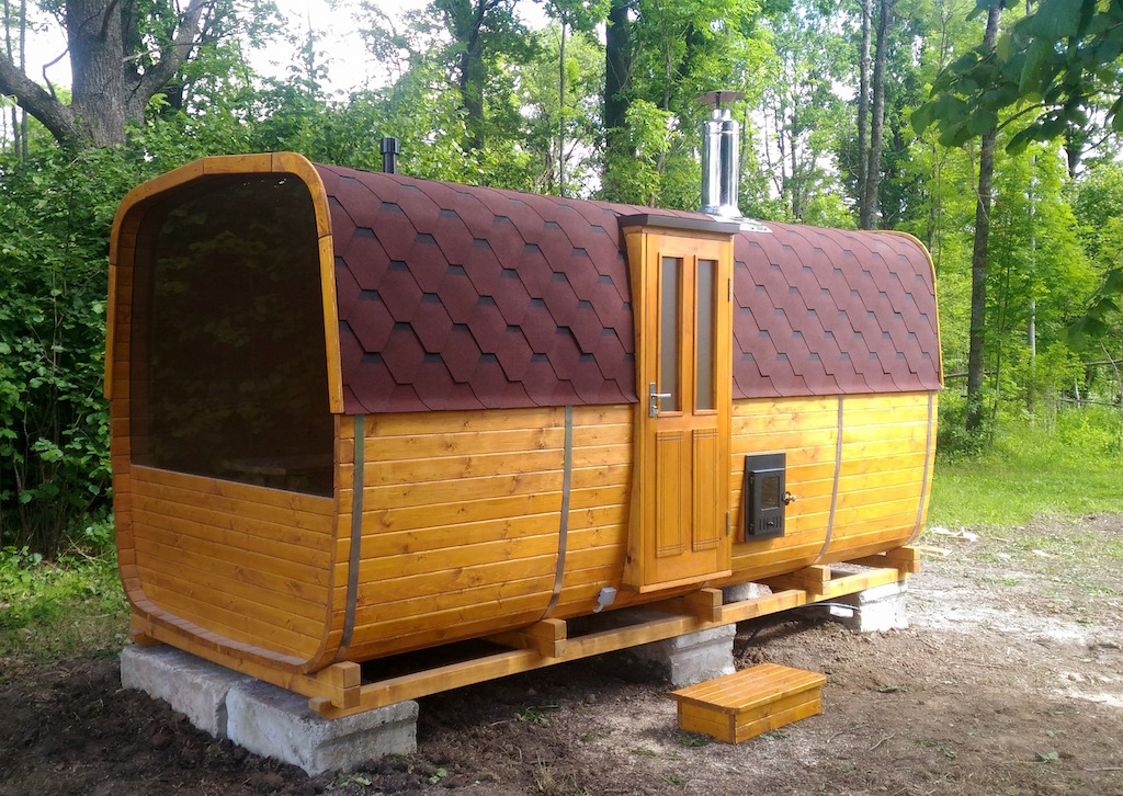 5m oval barrel sauna