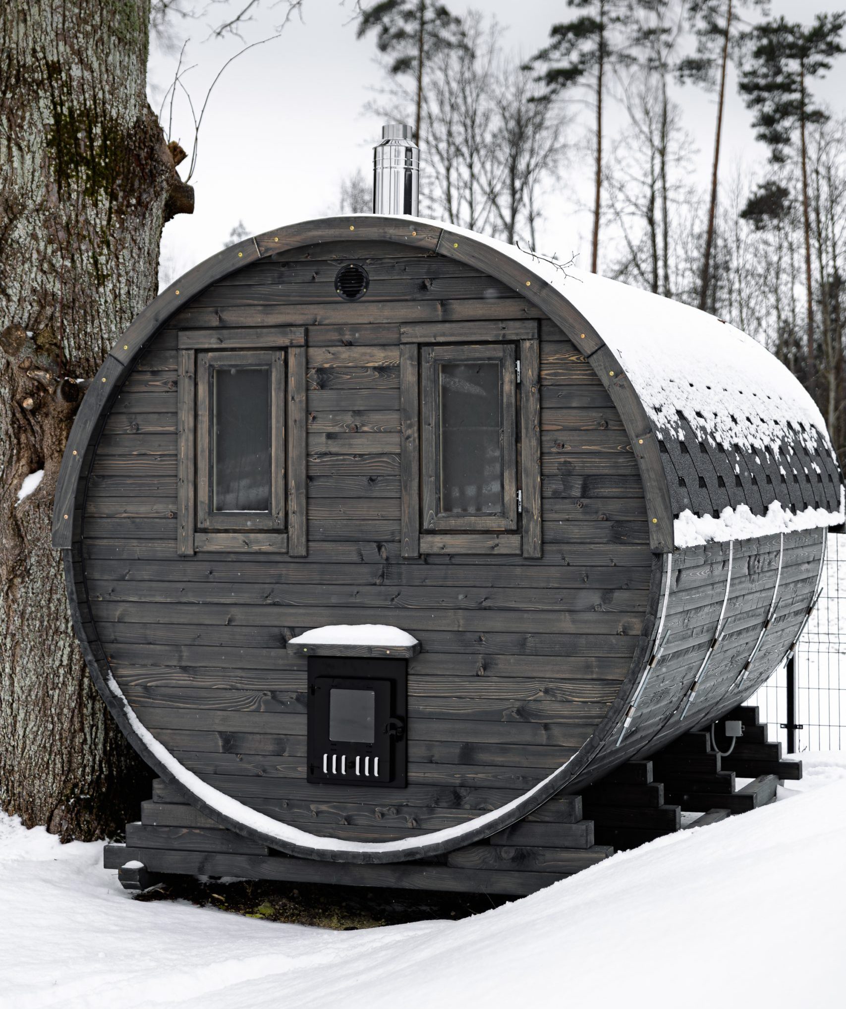 Round barrel sauna 3,5m